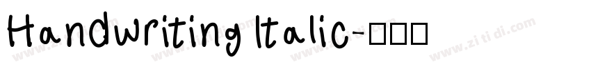 Handwriting Italic字体转换